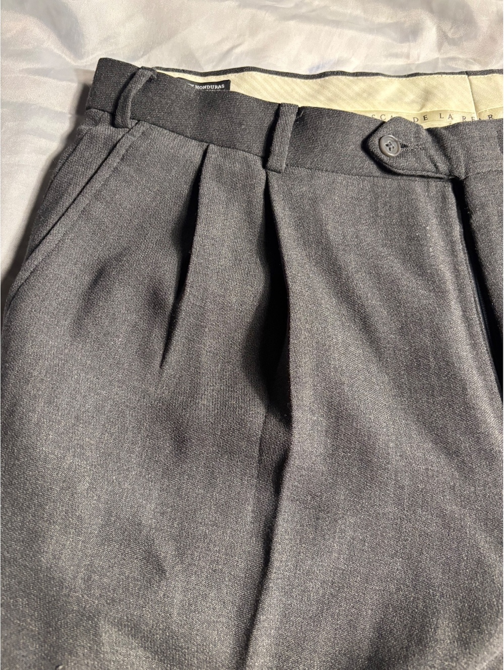 Oscar de la Renta Gray Dress Pants Made in Honduras